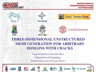 THREE-DIMENSIONAL UNSTRUCTURED MESH GENERATION FOR ARBITRARY DOMAINS WITH CRACKS