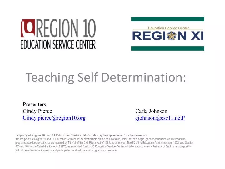teaching self determination