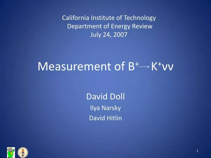 measurement of b k
