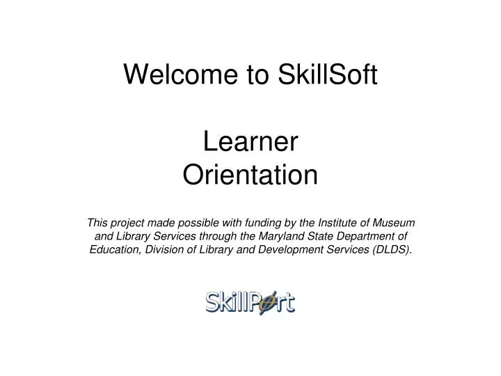 welcome to skillsoft learner orientation