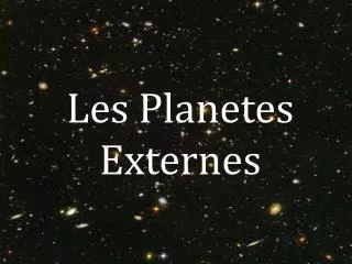 les planetes externes
