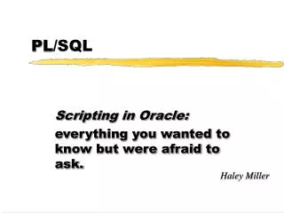 PL /SQL