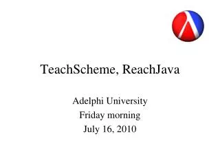 TeachScheme, ReachJava