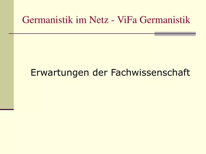 germanistik im netz vifa germanistik