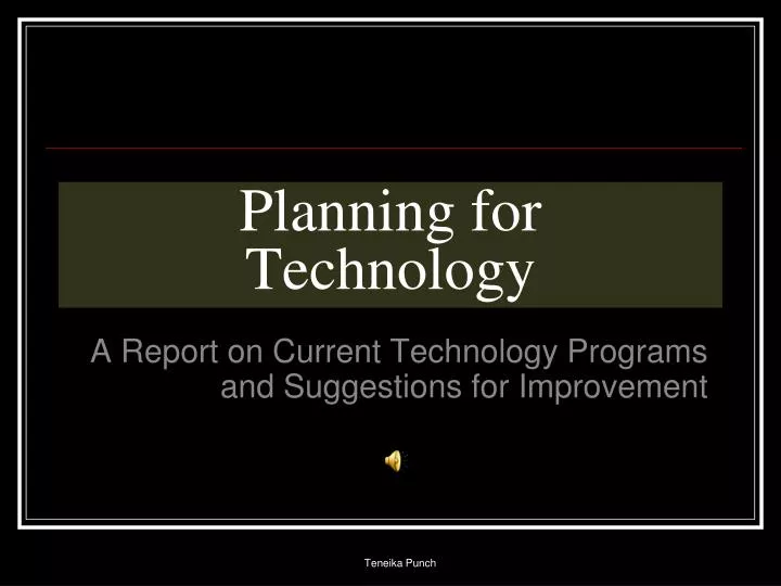 planning for technology