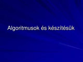 algoritmusok s k sz t s k