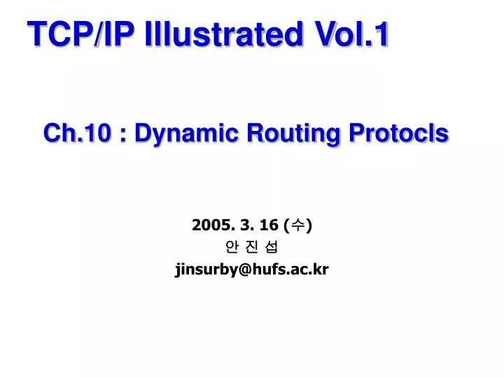 ch 10 dynamic routing protocls
