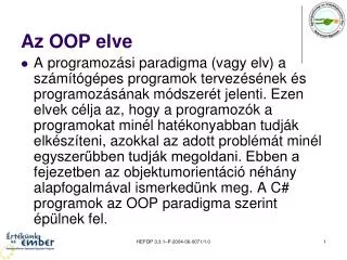 az oop elve