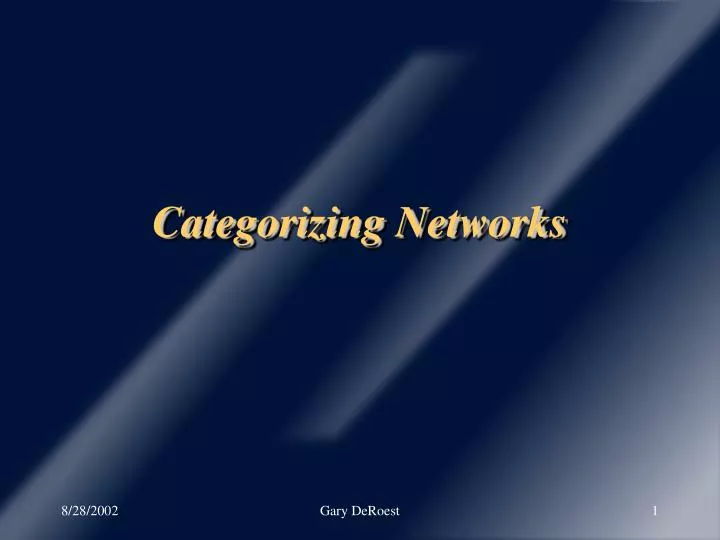 categorizing networks