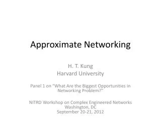 Approximate Networking