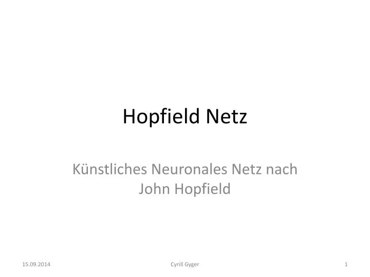 hopfield netz