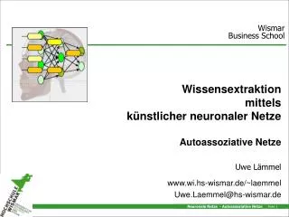 wissensextraktion mittels k nstlicher neuronaler netze autoassoziative netze