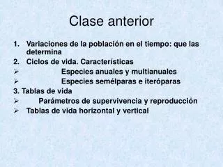 clase anterior