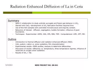 Radiation-Enhanced Diffusion of La in Ceria