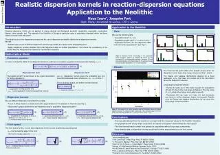 Realistic dispersion kernels in reaction-dispersion equations Application to the Neolithic