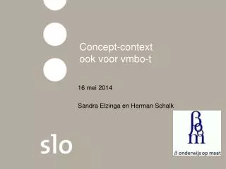 concept context ook voor vmbo t