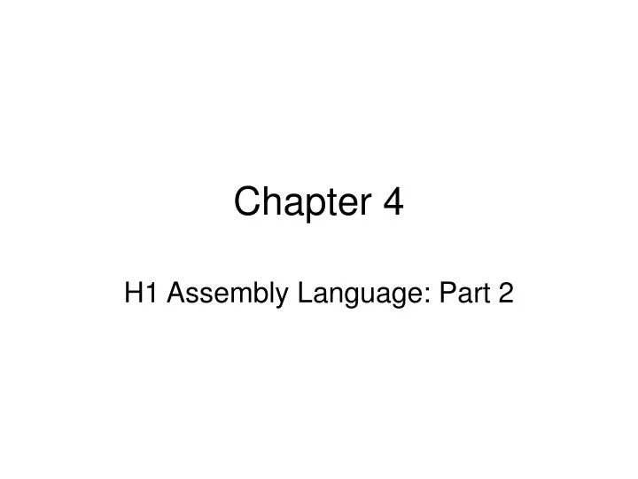 h1 assembly language part 2