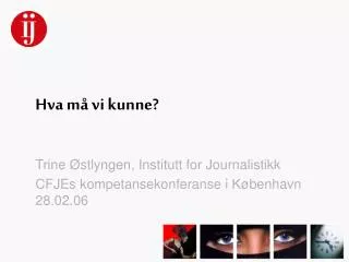 hva m vi kunne