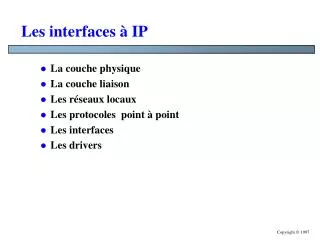 les interfaces ip