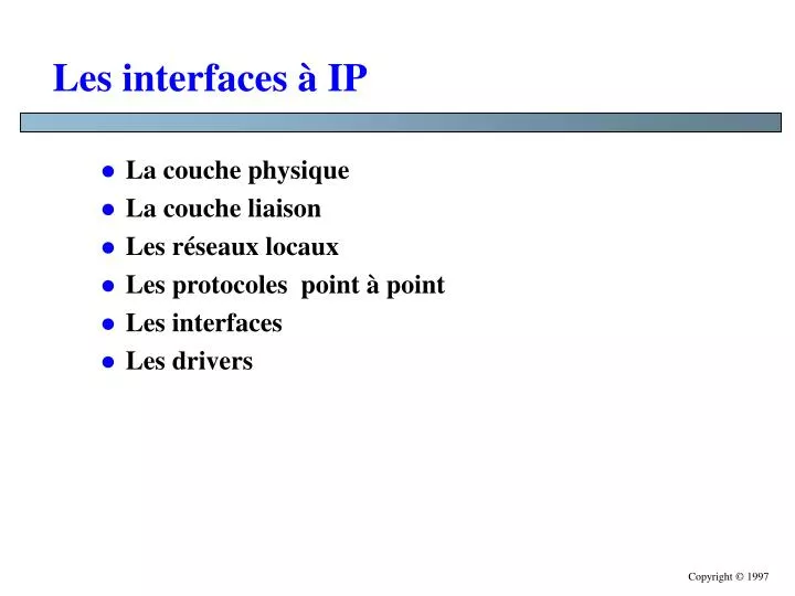 les interfaces ip