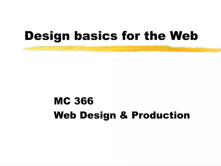 design basics for the web