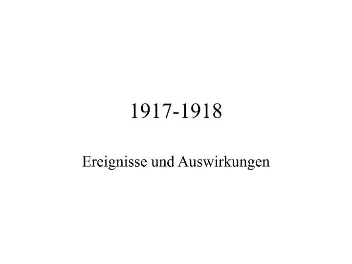 1917 1918