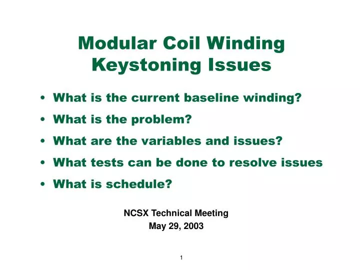 modular coil winding keystoning issues