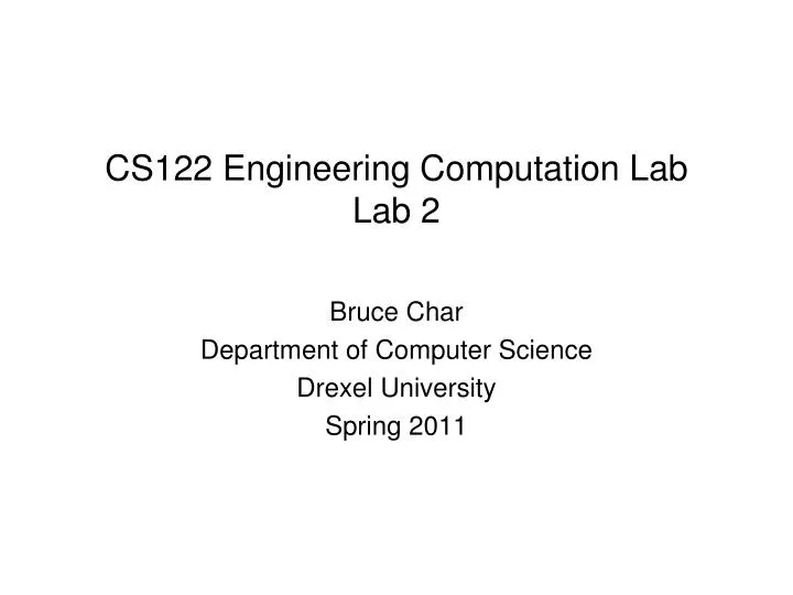 cs122 engineering computation lab lab 2