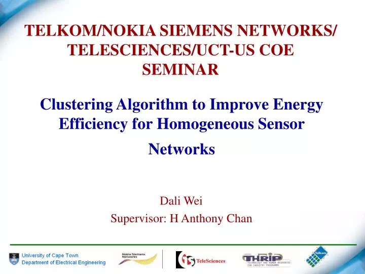 telkom nokia siemens networks telesciences uct us coe seminar