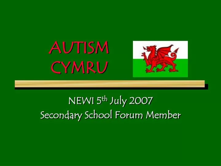 autism cymru
