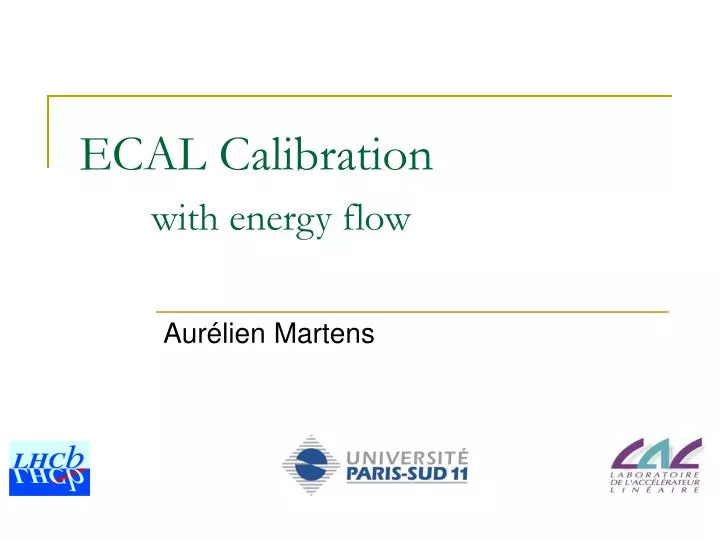 ecal calibration with energy flow