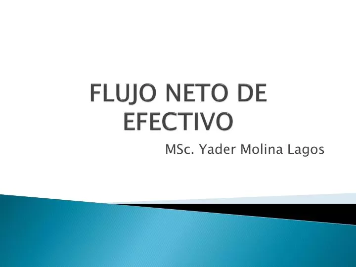 flujo neto de efectivo