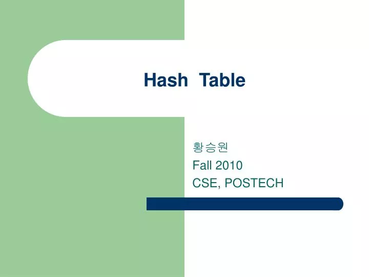 hash table