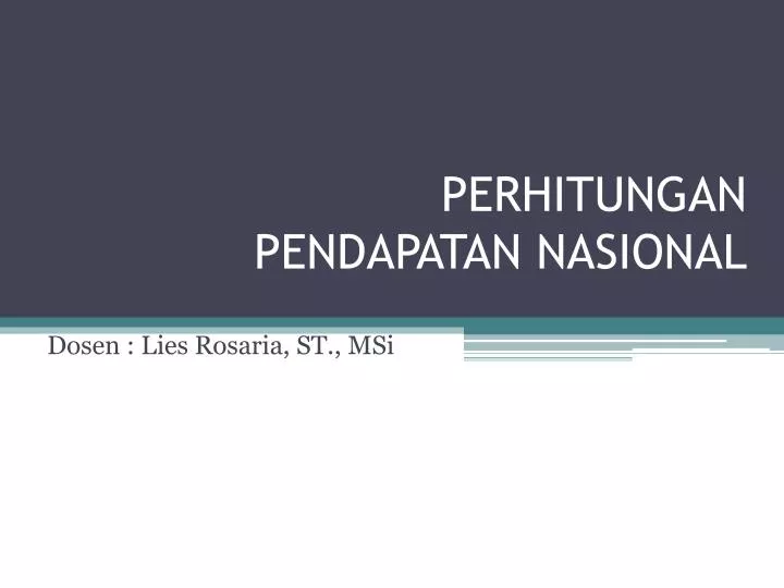 pe r hitungan pendapatan nasional