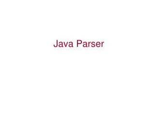 Java Parser