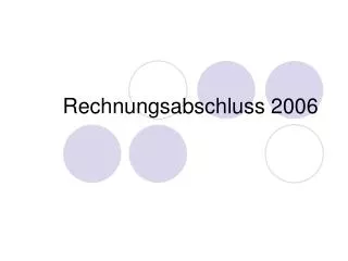 rechnungsabschluss 2006