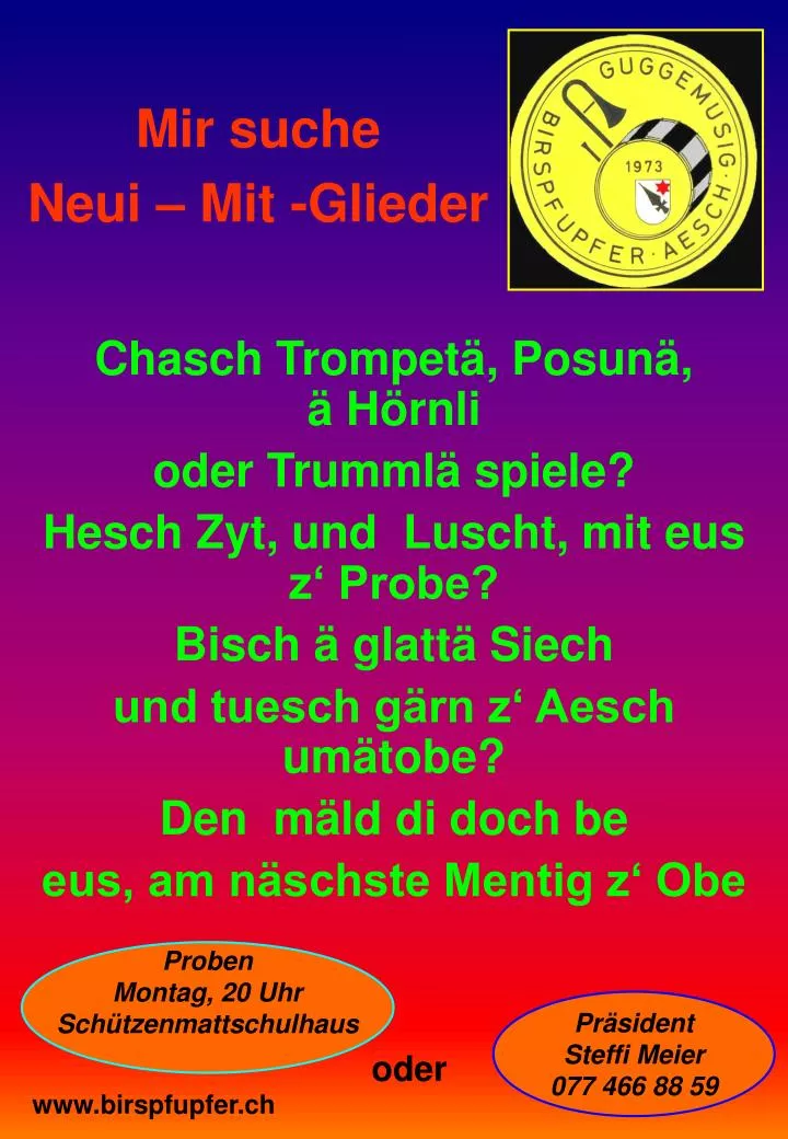 mir suche neui mit glieder