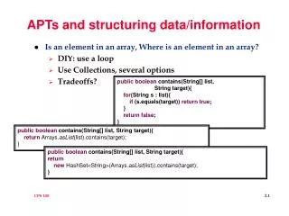 APTs and structuring data/information
