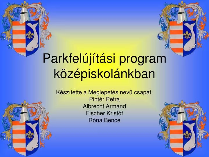 parkfel j t si program k z piskol nkban