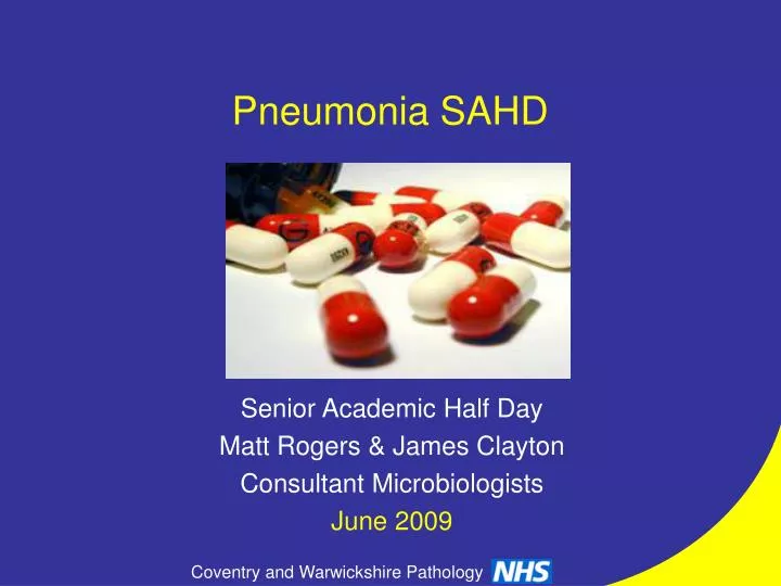 pneumonia sahd