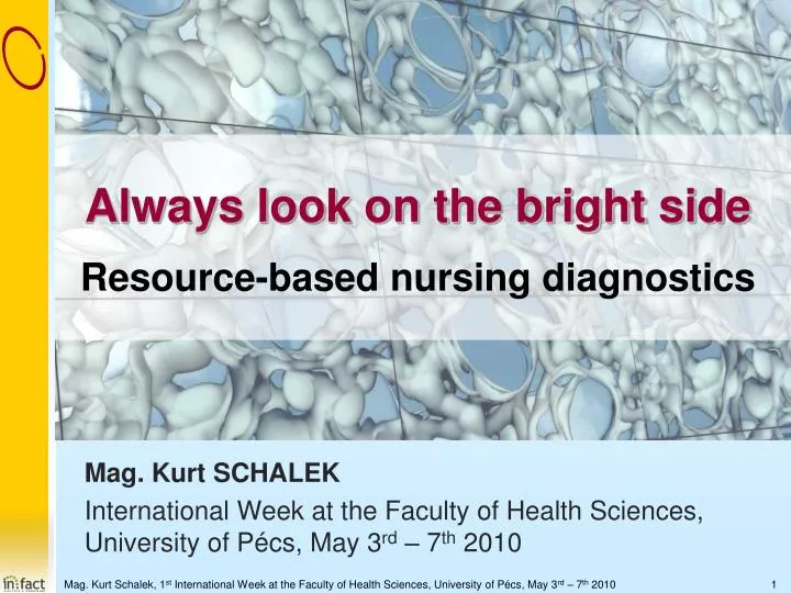 always look on the bright side resource based nursing diagnostics