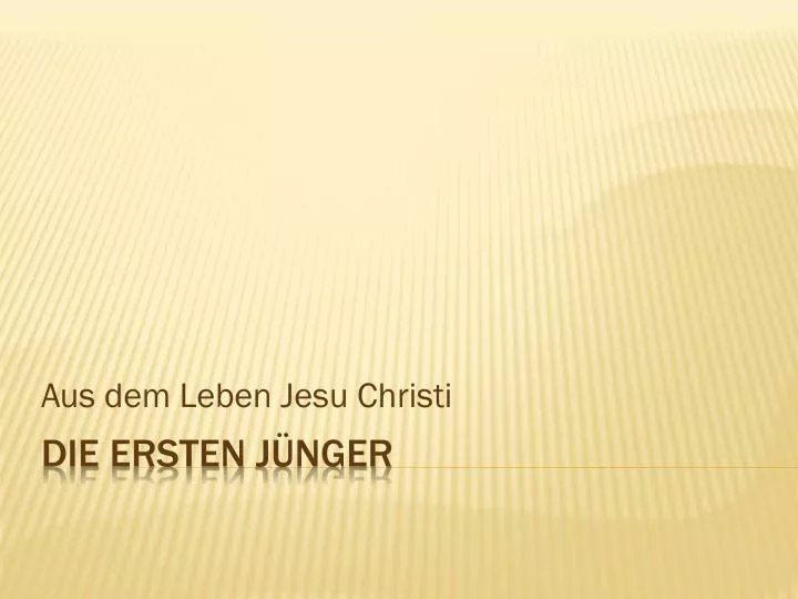 aus dem leben jesu christi