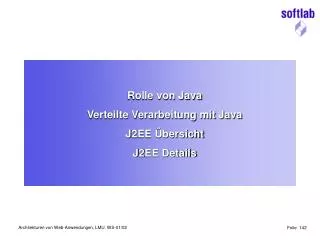 rolle von java verteilte verarbeitung mit java j2ee bersicht j2ee details