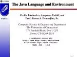 The Java Language and Environment - slide 1