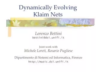 Dynamically Evolving Klaim Nets