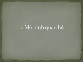 1 m h nh quan h