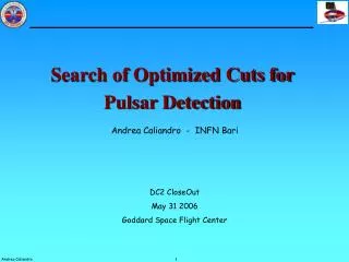 Search of Optimized Cuts for Pulsar Detection