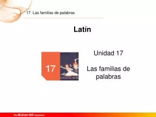 unidad 17 las familias de palabras