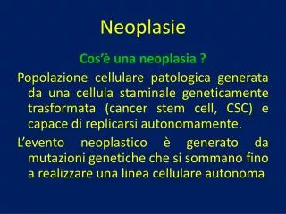 neoplasie