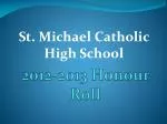 2012-2013 Honour Roll - slide 1